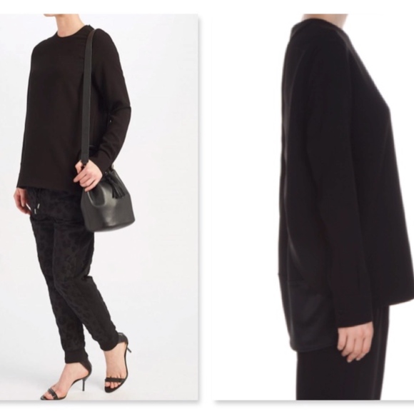 NWT Alexander Wang Black Tunic Top With Cross Size 0 - Picture 2 of 3